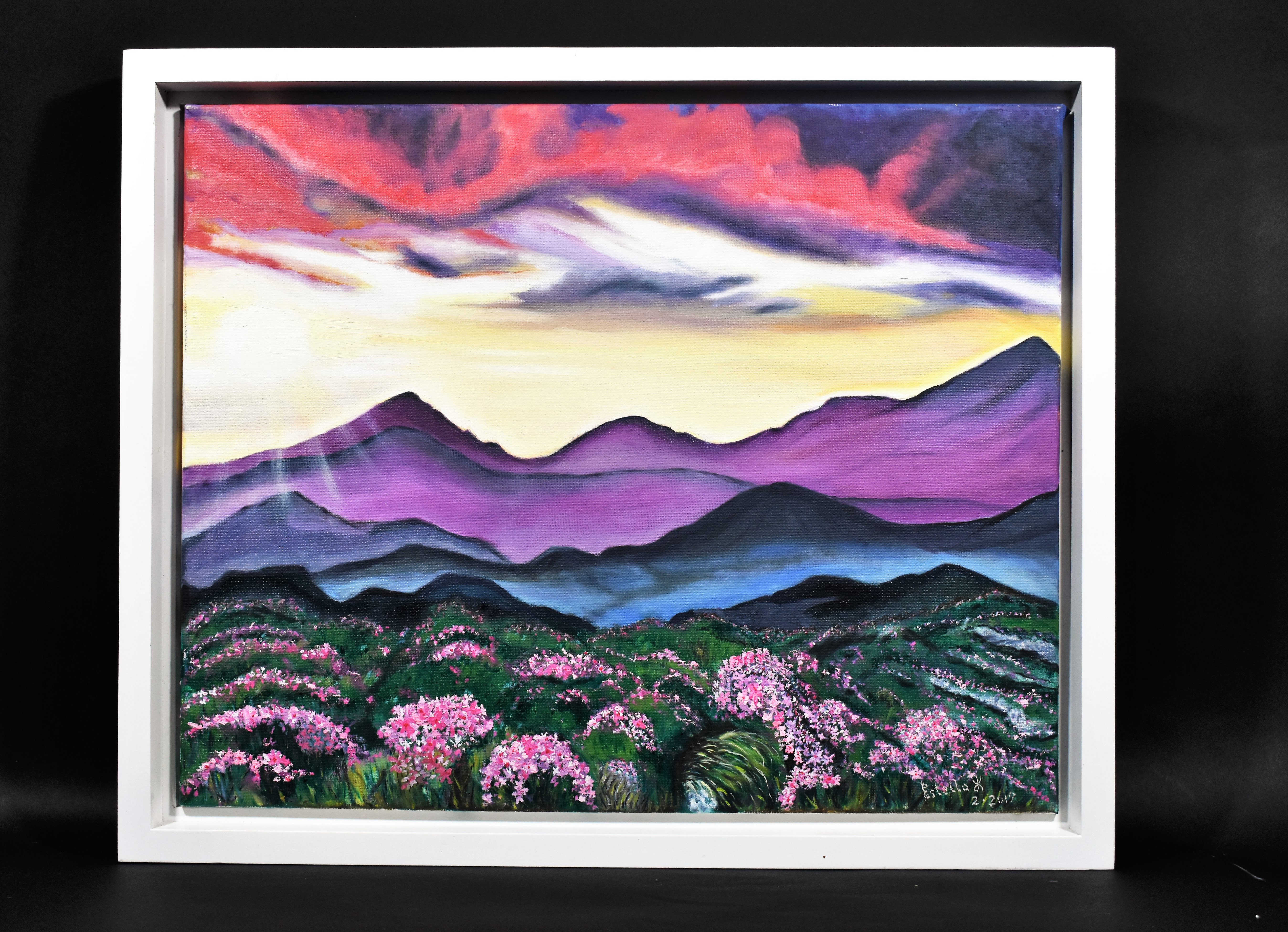 This painting includes the frame