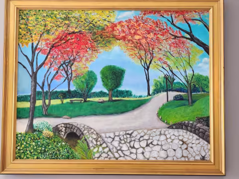 Autumn in the Park $350 With Frame + Shipping & Handling